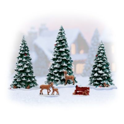 Nature's Serenity Christmas Village Accessory Set