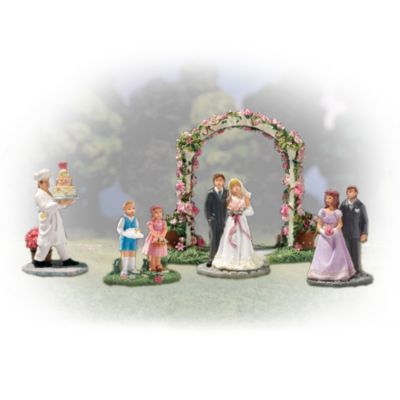 Miniature Village Figurine Accessory: Wedding In Bloom Set