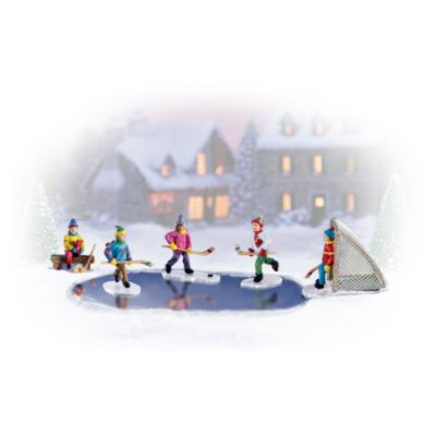 Shot And A Goal Winter Village Accessory Figurines