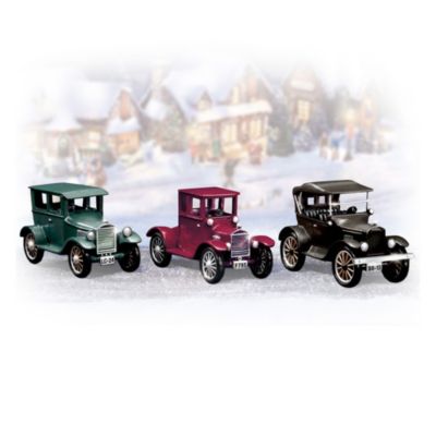 Roarin' Roadsters Vintage Cars Village Accessory Figurine Set