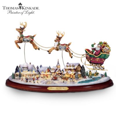 Thomas Kinkade Santa's On His Way Figurine