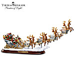 Thomas Kinkade Santas Sleigh Illuminated Figurine: The Night Before Christmas
