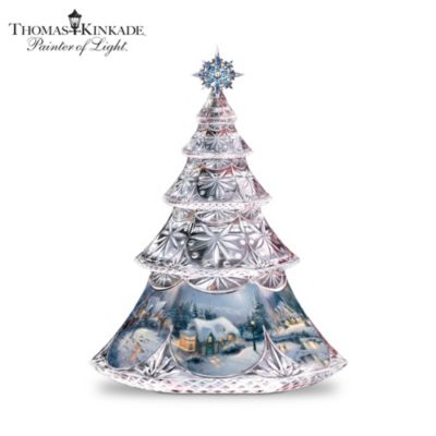 Thomas Kinkade Crystal Reflections Tabletop Christmas Tree