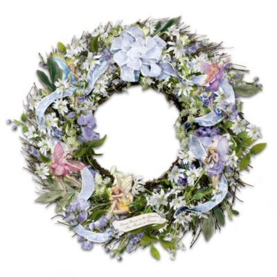 Dancing Jewels Collectible Fairy And Floral Art Wreath