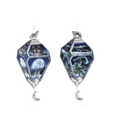 Mystic Visions Collectible Wolf Art Ornaments: Set One