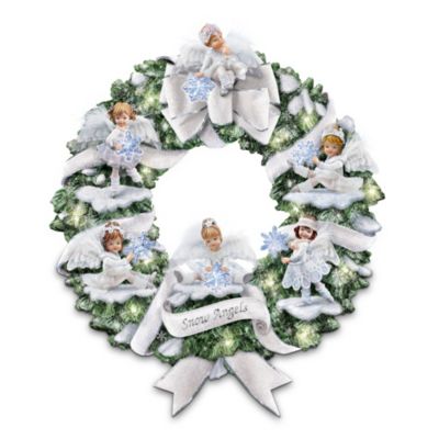 Snow Angel Treasures Collectible Angel Christmas Wreath
