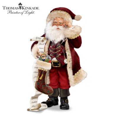 Thomas Kinkade St. Nicholas, Naughty Or Nice Santa Figurine