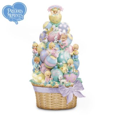 Precious Moments Easter Basket Of Blessings Sculpture