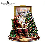 Thomas Kinkade The Joy Of Christmas Collectible Santa Claus Animated Musical Figurine