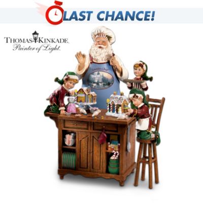 Thomas Kinkade Santa's Perfect Recipe Figurine