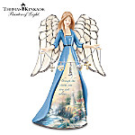 Thomas Kinkade The Light Of Peace Collectible Porcelain Angel Figurine With Charms