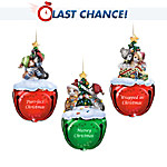 Meowy Christmas Jingle Bells Kitten Holiday Ornament Collection: Set One