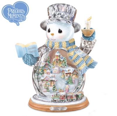 Precious Moments Holiday Joy Crystal Snowman Figurine: Unique Christmas Decoration