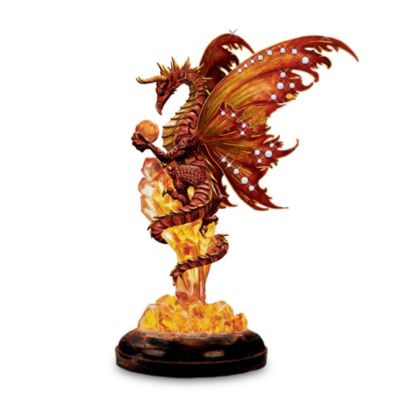 Crystal Flame Collectible Red Dragon Figurine
