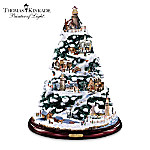 Thomas Kinkade Christmas By The Harbor Lighthouse Artificial Tabletop Christmas Tree