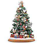 Cat Lovers Illuminated Tabletop Christmas Tree: Purr-fect Holiday