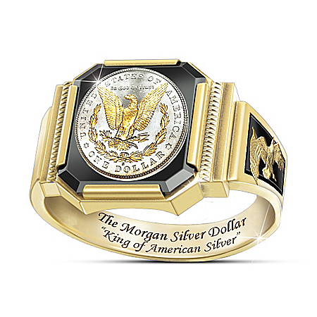 King Of American Silver 1878 Morgan Silver Dollar Inspired Ring