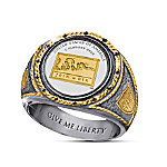 Buy Benjamin Franklin Join Or Die Ring In 99.9% Silver And 24K Gold Plating