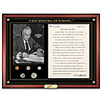 Buy The Franklin D. Roosevelt Pearl Harbor Address To The Nation Wall Decor With 1941-Dated U.S. Mint Coin Set