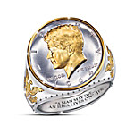 Buy The JFK 100th Anniversary Legacy Silver Coin Ring With Half Dollar Presidential Bust Design