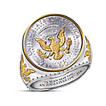Buy The JFK 100th Anniversary Legacy Silver Coin Ring With Half Dollar Eagle Reverse Design