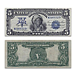 Buy Series Of 1899 $5 Silver Certificate: Indian Chief Note Currency