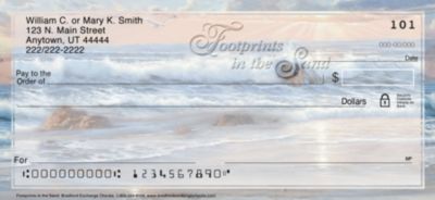 Footprints in the Sand Inspirational Personal Checks