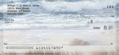 Footprints in the Sand Inspirational Personal Checks