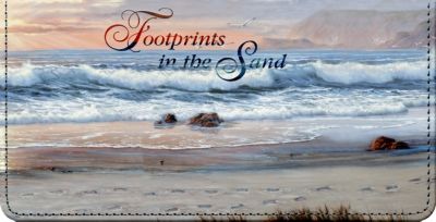 Footprints in the Sand Checkbook Cover