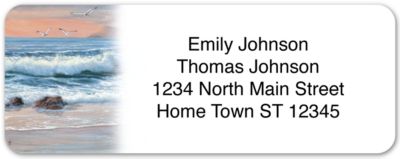 Footprints in the Sand Address Labels