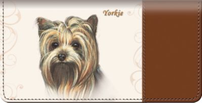 Yorkie Checkbook Cover