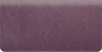 Burgundy Leather Checkbook Cover with Photo Holders