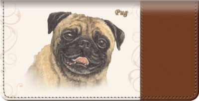 Linda Picken Pug Checkbook Cover