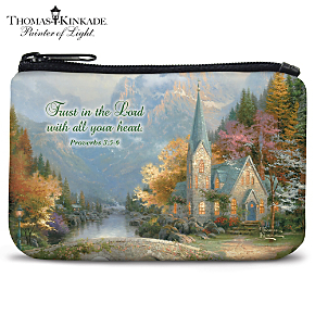 Thomas Kinkade Faith for all Seasons Coin Purse