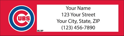 Chicago Cubs MLB Return Address Label