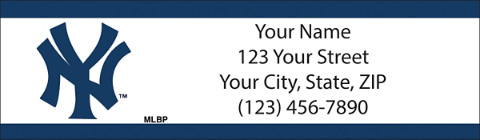 New York Yankees MLB Return Address Label