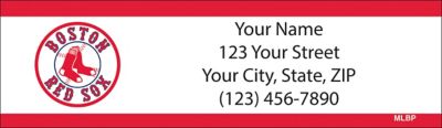 Boston Red Sox MLB Return Address Label