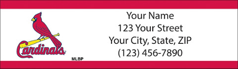 St Louis Cardinals MLB Return Address Label