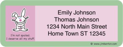 it's happy bunny Return Address Label