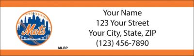 New York Mets MLB Return Address Label