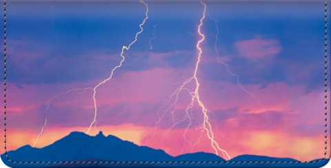 Lightning Strikes Checkbook Cover