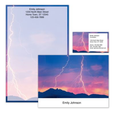 Lightning Strikes Personalized Stationery