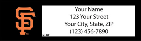 San Francisco Giants MLB Return Address Label