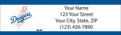 Los Angeles Dodgers MLB Return Address Label