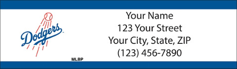 Los Angeles Dodgers MLB Return Address Label