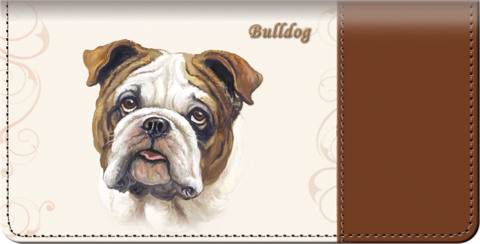 Bulldog Checkbook Cover
