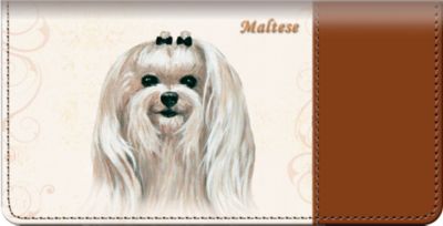 Maltese Checkbook Cover