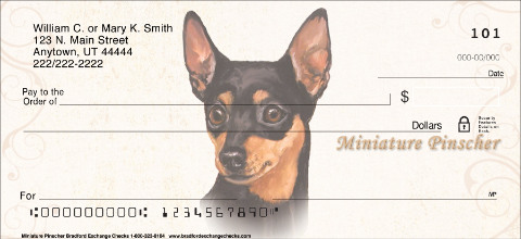 Miniature Pinscher Personal Checks