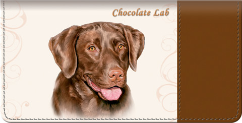 Chocolate Lab Checkbook Cover
