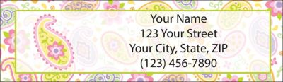 Pretty Paisley Return Address Label